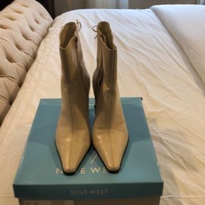 Nine West Leather Off White Boots
